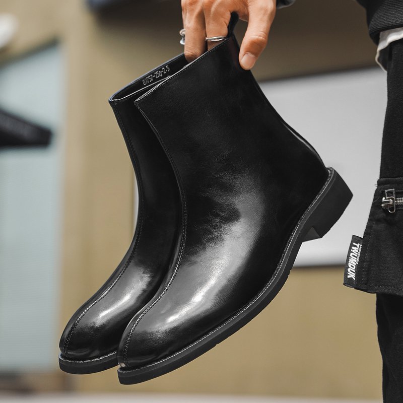 Men'S Shoes Top Brands - Size 38-46 Business Men Ankle Boots