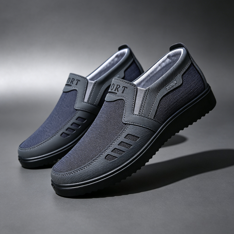 Men Shoes Everyday - Men Slip‑On Canvas Loafers Breathable Comfort