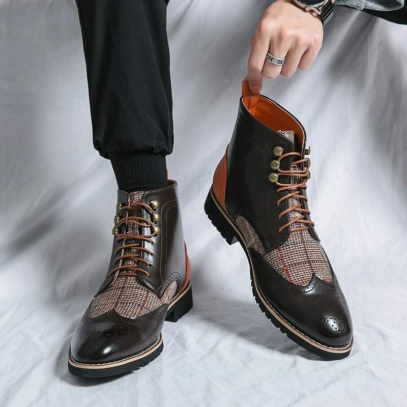 Retro Black High Top Men's Bro - Men'S Shoes Brogues recension och pris
