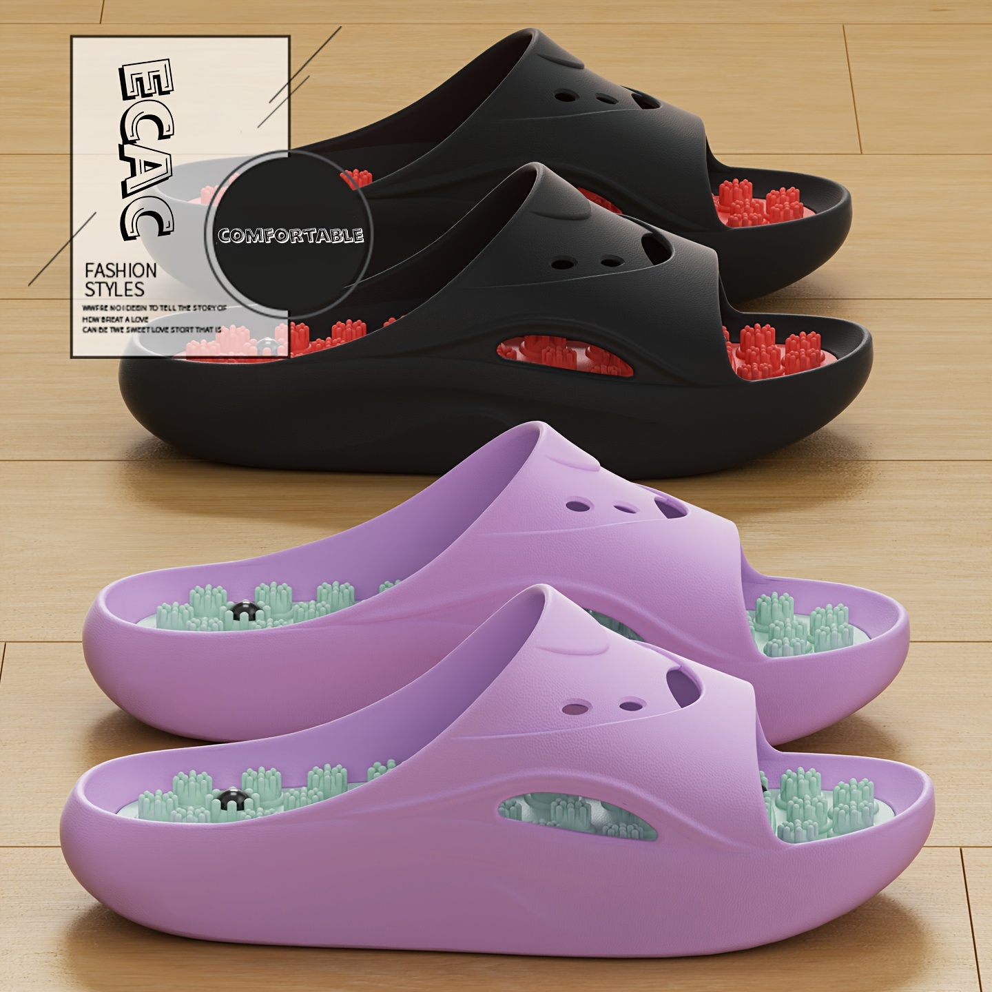 Women Men EVA Massage Slippers - Men Shoes Size To Women recension och pris