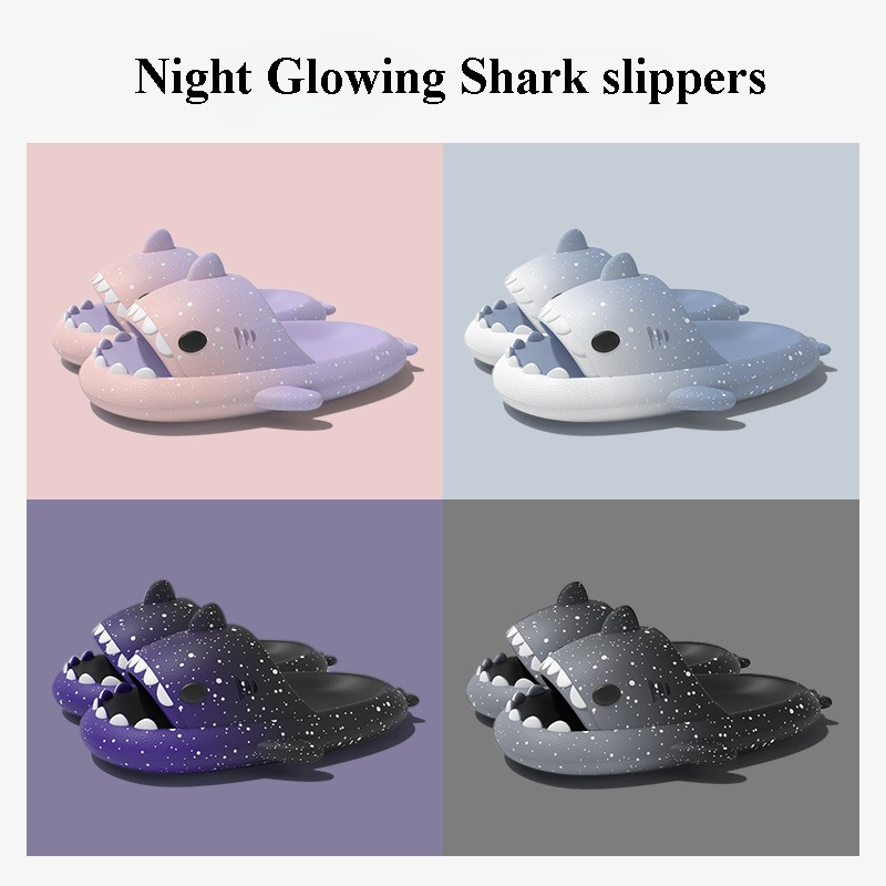 Cute Cartoon Shark Slippers Fo - Men Shoes Size To Women recension och pris