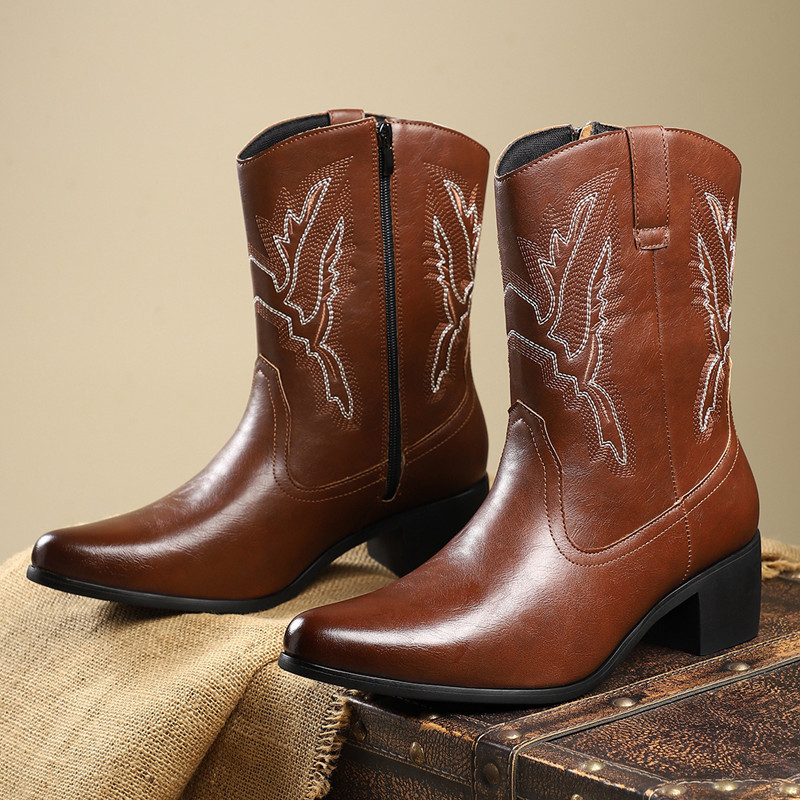 2026 Men Classic Retro Western - Men Shoes Classic recension och pris