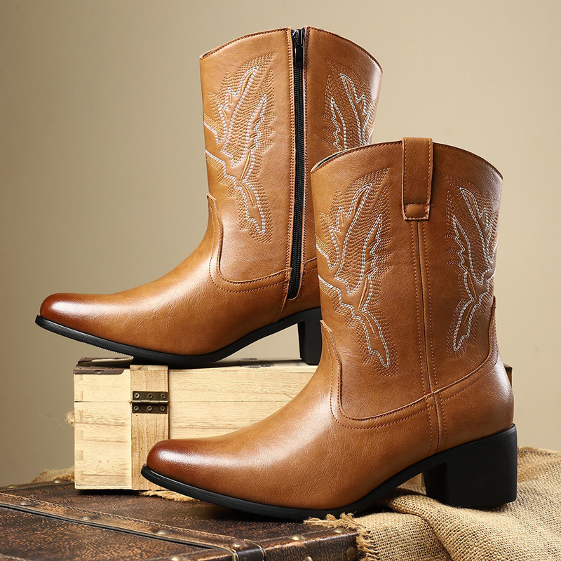 2026 Men Classic Retro Western - Men Shoes Classic recension och pris