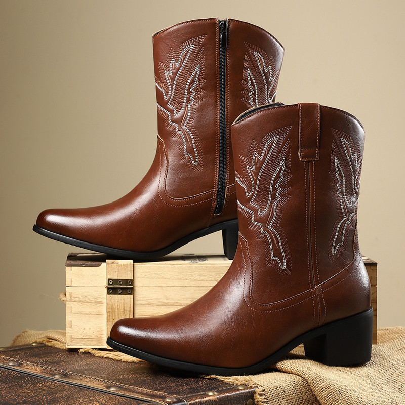 2026 Men Classic Retro Western - Men Shoes Classic recension och pris