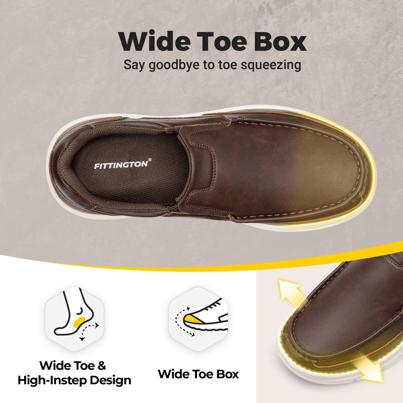 Fittington Men'S Slip‑On Dress - Men'S Shoes With Wide Toe Box recension och pris