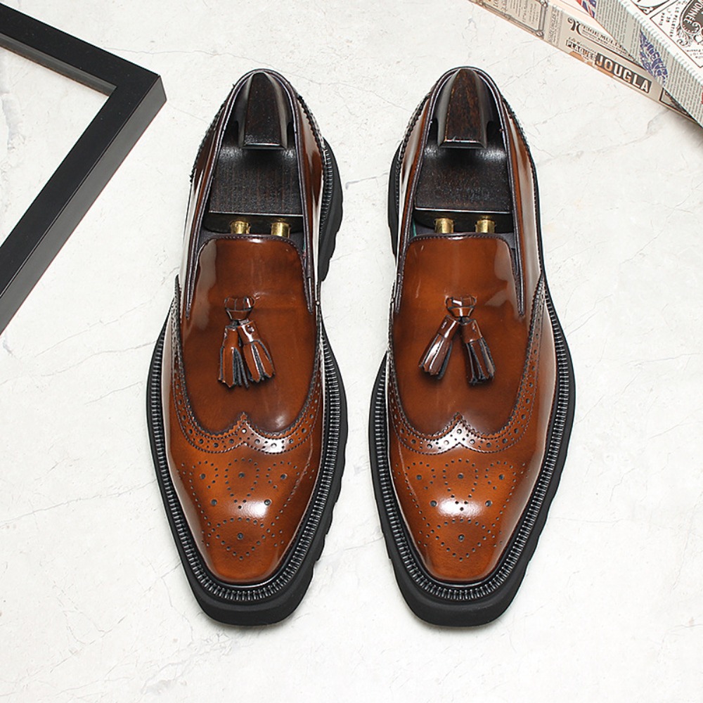 Men's Casual Business Leather  - Men Shoes Eu To Us recension och pris