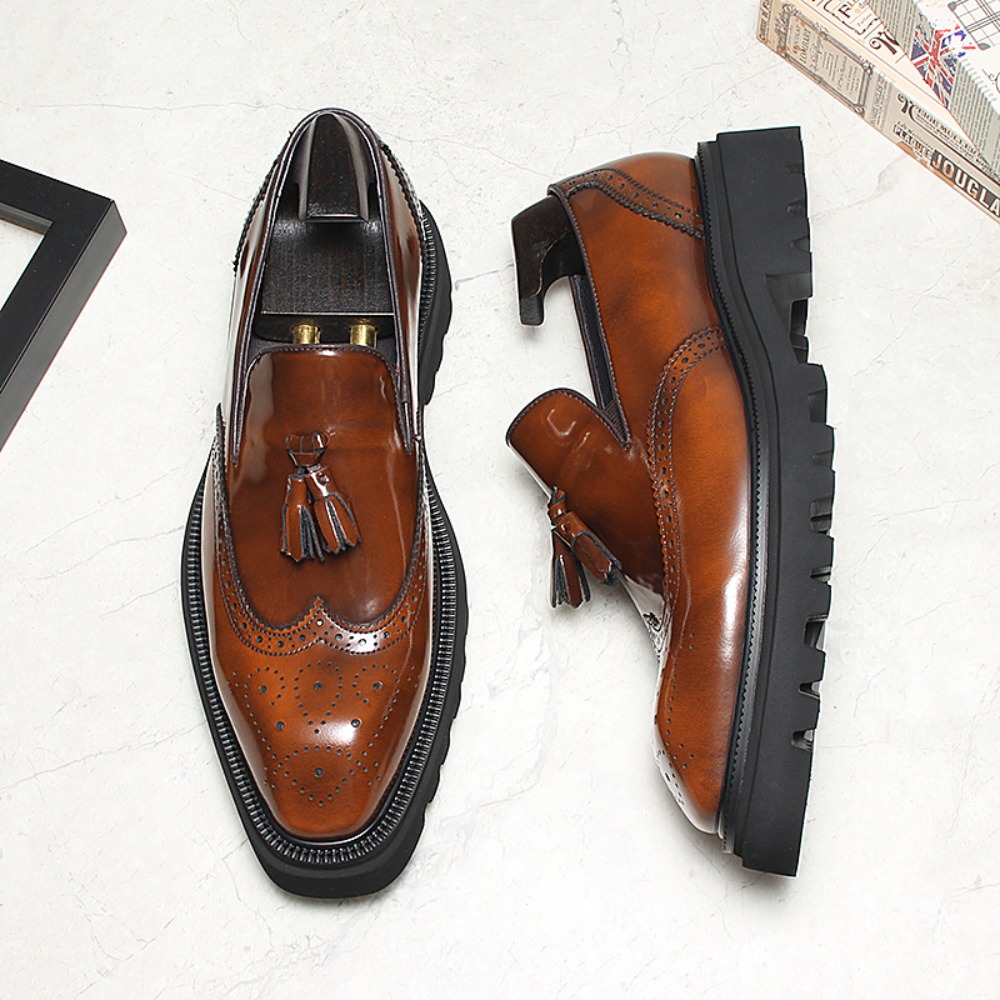 Men's Casual Business Leather  - Men Shoes Eu To Us recension och pris