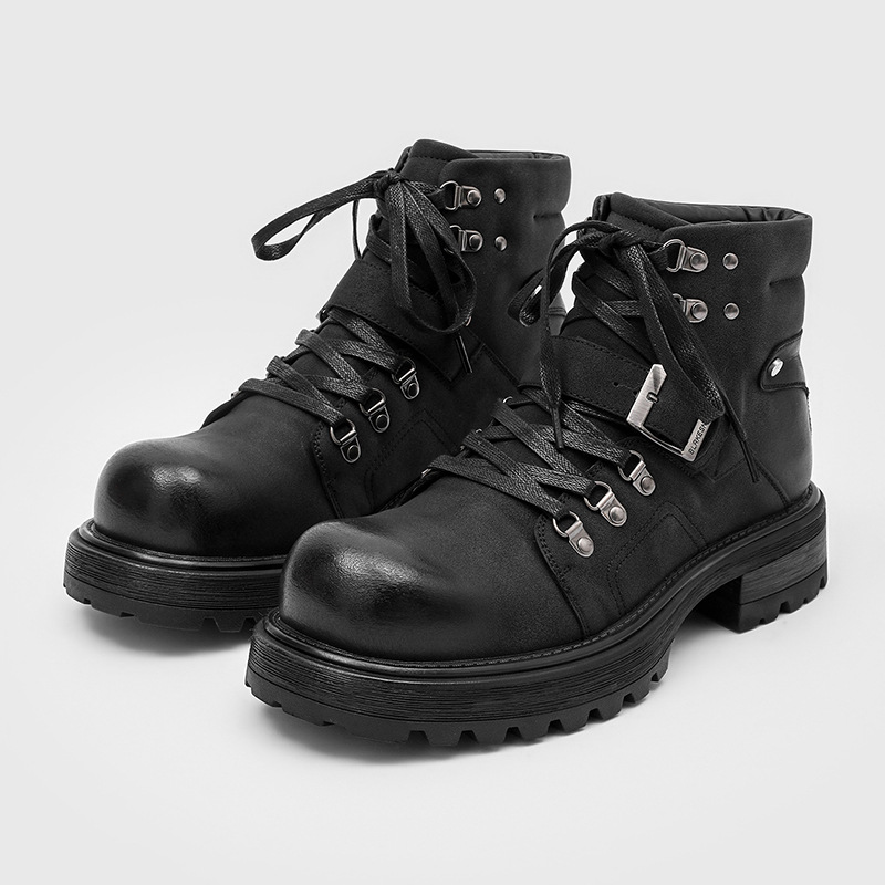 Brand Men Leather Boots Motorc - Men'S Shoes Top Brands recension och pris