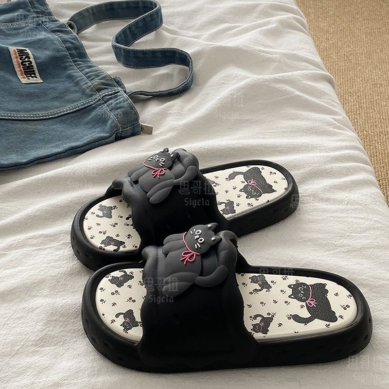 Printting Cute Bear Women Slip - Men'S Shoes To Women'S Size recension och pris