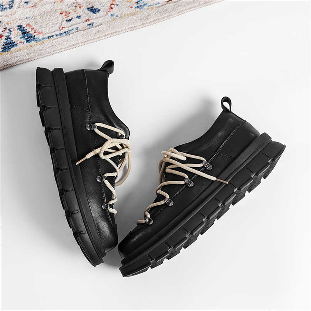 Laced Thick Heeled Sports Boot - Men Shoes Name recension och pris